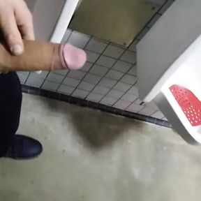 Johnholmesjunior flashing his monster cock in public mens vancouver park bathroom PT2