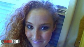 young redhead lola bella gets her ass fucked for a few tickets in the camper van - remastered