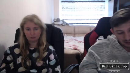 Long hair blonde petite wife with her husband