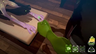 Feeding HORNY Harpy With CREAMY Orc Juices - Orc Massage