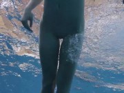 Two hot lesbians in the pool loving eachother