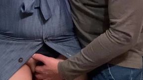 Perv Stepbrother Rubbing My Pussy in Subway