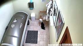 Amazing Masturbation in Solarium