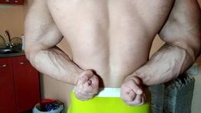 Flexing Forearms from Back Side