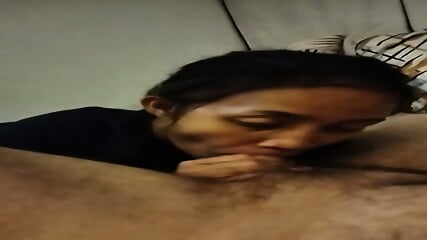 Asian milf blowing