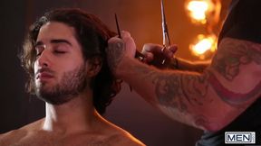 MEN - Diego Sans Sheds His Luscious Mane Then Pumps Sean Duran's Hairy Ass With Fiery Intensity