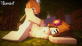 Minecraft Jenny And Amber In Animated Lesbian Paradise