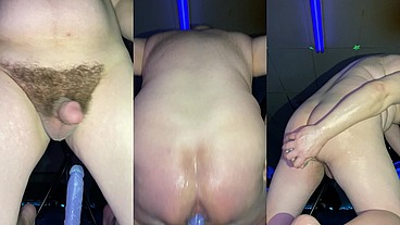 Sloppybottom Gets Fucked by Glow in the Dark Dildo
