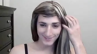 Cute Crossdresser Teases and Shows Off Small Cock