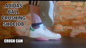 Rough Ballbusting Shoejob under my Adidas Sneakers - I Ignore you & Clean my FILTHY Stan Smiths by Stomping and Grinding them all over your Cock & Balls **CRUSH CAM** Hard Extreme CBT Shoejob