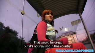 PublicAgent Stunning Redhead Takes it from behind in Public