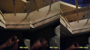 jerking off my big uncut cock public on my window till i cum - camilo brown