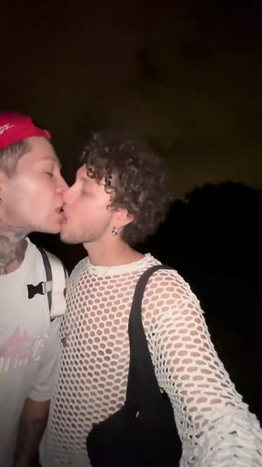 Harry Jen. POV Suck Gay Cock Outdoors