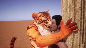 Furry Domination Animation with Tiger Suit