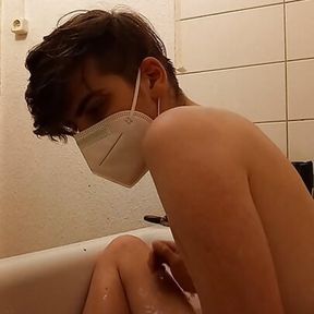 Femboy dildo play