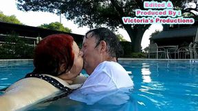 Nurse Vicki and Handsome Harry Are Having Fun Kissing in the Pool!