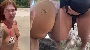Orgia na praia transando na frente de todos