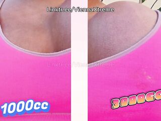Previous to & After getting 3000cc Fake Bazookas - Vienna Xtreme