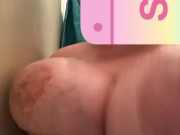Soapy shower tit play