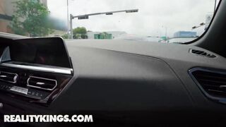 Stunning Blonde With Huge Booty (Jeyla Spice) Plays With (JMac's) Penis While She Drives - Reality Kings