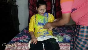 Indian Couple Best Holi Fucks