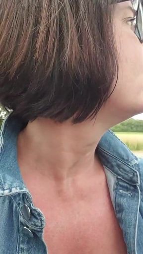 Squirting Outdoors at the Parking Lot