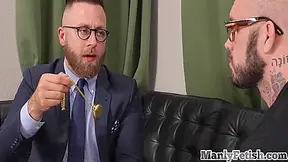 Mesmerized Tattooed Bottom Hunk Barebacked By Top Therapist 7 Min