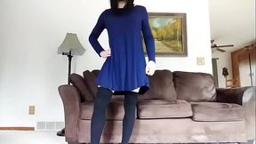 Cute Crossdresser Modeling Her Favorite Dress