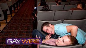 Strangers Meet And End Up In A Steamy Back Row Fuck During A Public Movie Showing