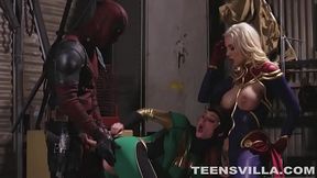 Captain Marvel XXX Ft Lacy Lennon, Kenzie Taylor