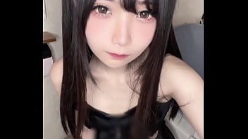 Black Twin-tails Peeing Masturbation