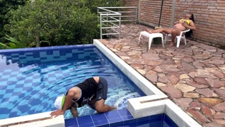 Horny pool boy fucks a beautiful Latina when her husband is away Part 1
