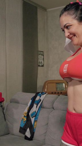Pig couple watches football world cup and   Clip 1