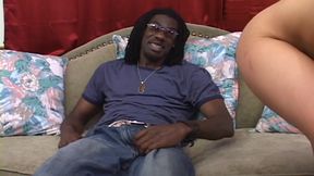 Asshole fuck with big black cock and pretty blonde