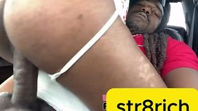 Ebony Slut Fucks My Big Black Dick at Mardi Gras Car Parade