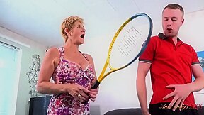 Big Tit 57yo Molly Fucks Her Tennis Instructor - Chris Cobalt
