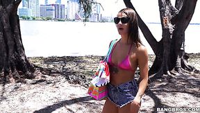 Sexy girl Evelin Stone gets picked up fast and fucked in the van