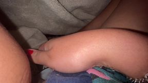 masturbate at dawn! this toy made her panties soak fast