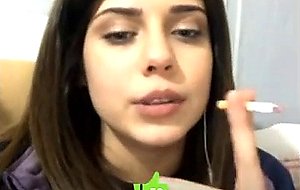 Younow female smoking 4b