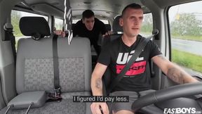 Taxi driver wrecks teen with his massive cock rough anal fuck