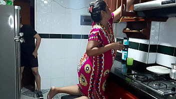 Trying My Stepmother&#039_s Delicious Pussy in the Kitchen. Full Video