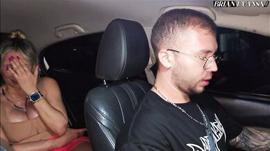 Mature milf cuckolded by chauffeur while sucking his big cock on camera live