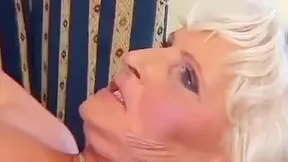 Blonde Granny In Hornu Stud Destroys Blonde German Granny