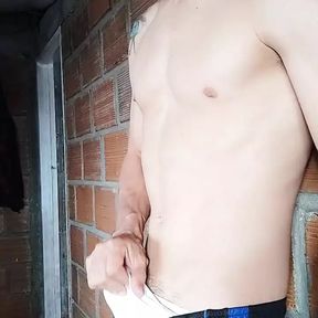 I sneak out of work to stroke my cock