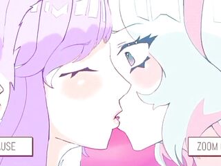 Transgender Giving a kiss and Screwing With her Large Obese Weenie! Giving a kiss, Tugjob, Screwing, Large Dick