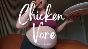 Chicken Vore - A StepMommy Domme Roleplay scene featuring Belly Fetish, Belly Button, Vore, and Food, ft. MILF Sassypantz