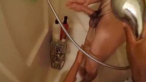 I wash him, then he washes me (Shower Go-Pro) w/cum