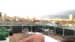 Builder Iron Bending Muscle Flexing and Measuring