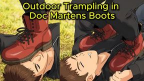 Outdoor Boot Trampling - Nataly Stomps You Down in Doc Martens Boots