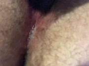 FTM uses “buck off” stroker to cum hard